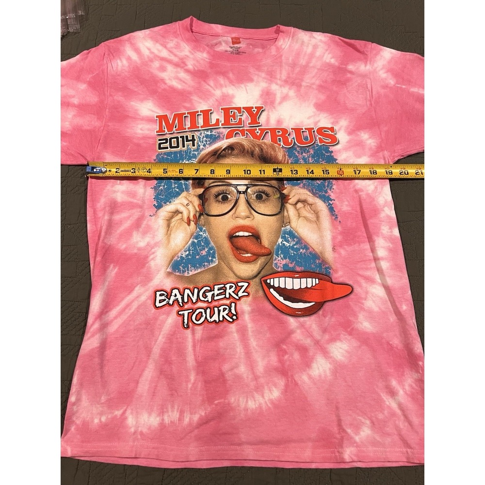 miley cyrus bangerz tour 2014 Tie Dyed T Shirt Hanes Medium - Picture 4 of 8